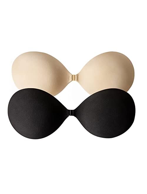 Round Adhesive Push-up Strapless Bra