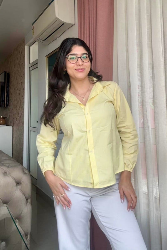 Princess Shirt - Butter Yellow/White/Olive