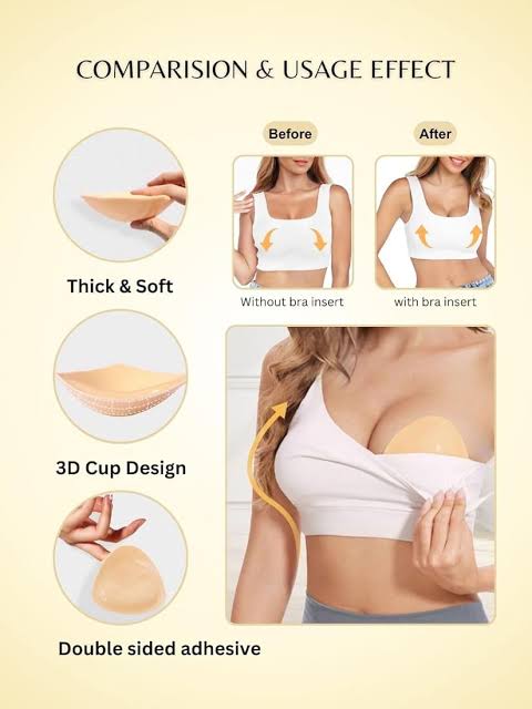Bra Lift Insert Pads - Reusable & Comfortable