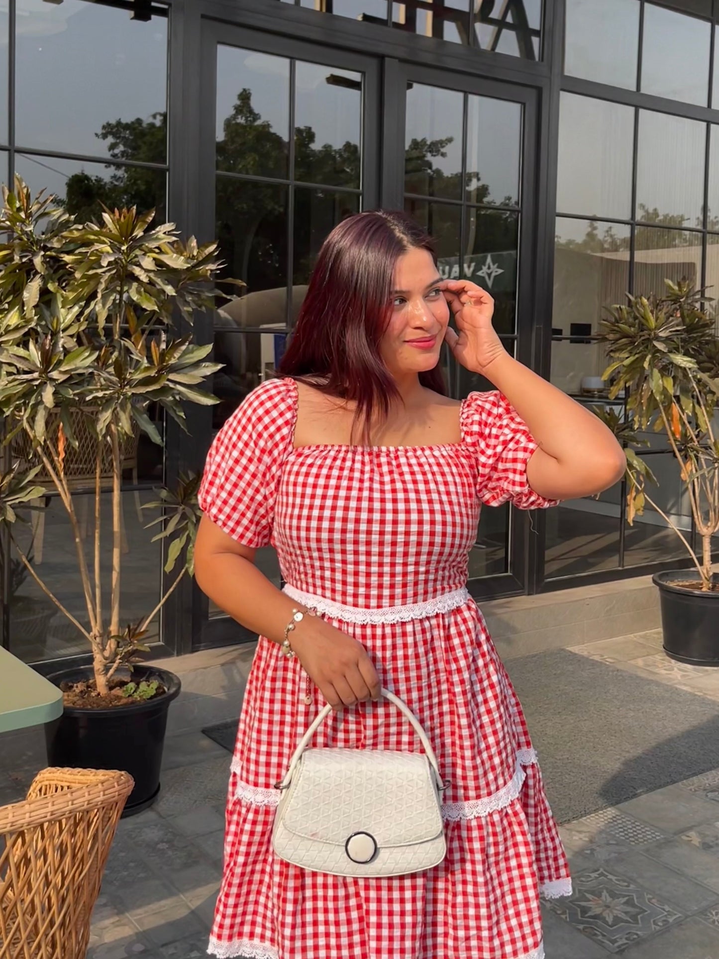 Layered Love Gingham Dress