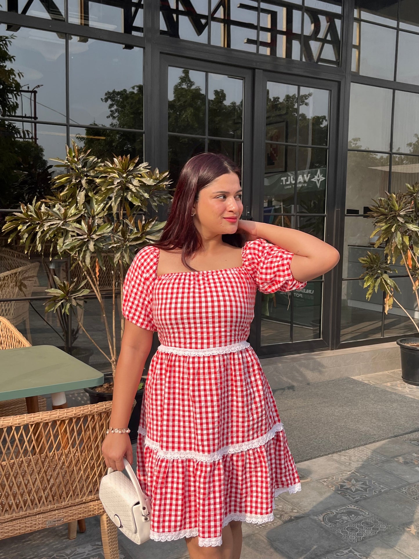 Layered Love Gingham Dress