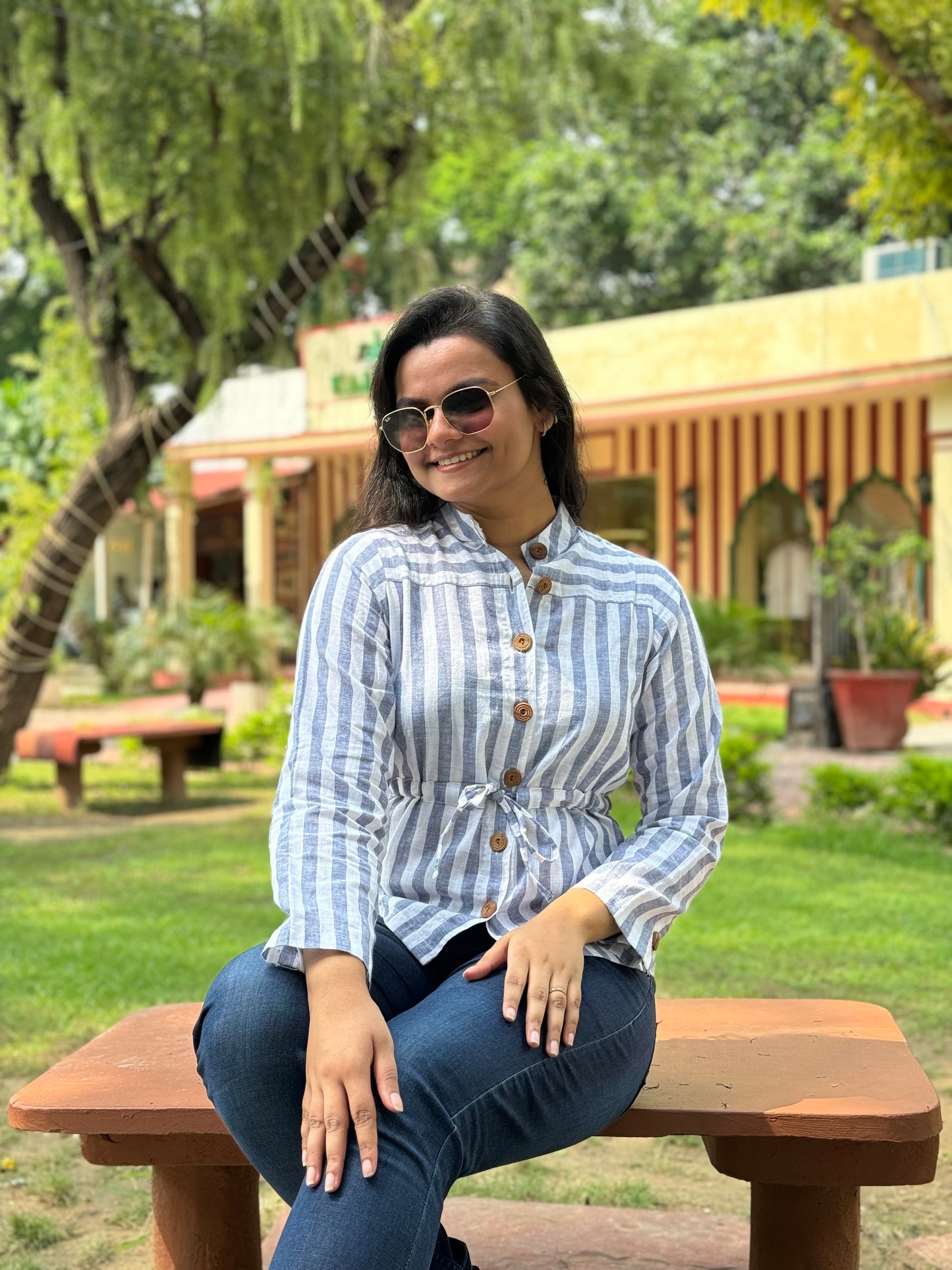 Striped Down Button Shirt