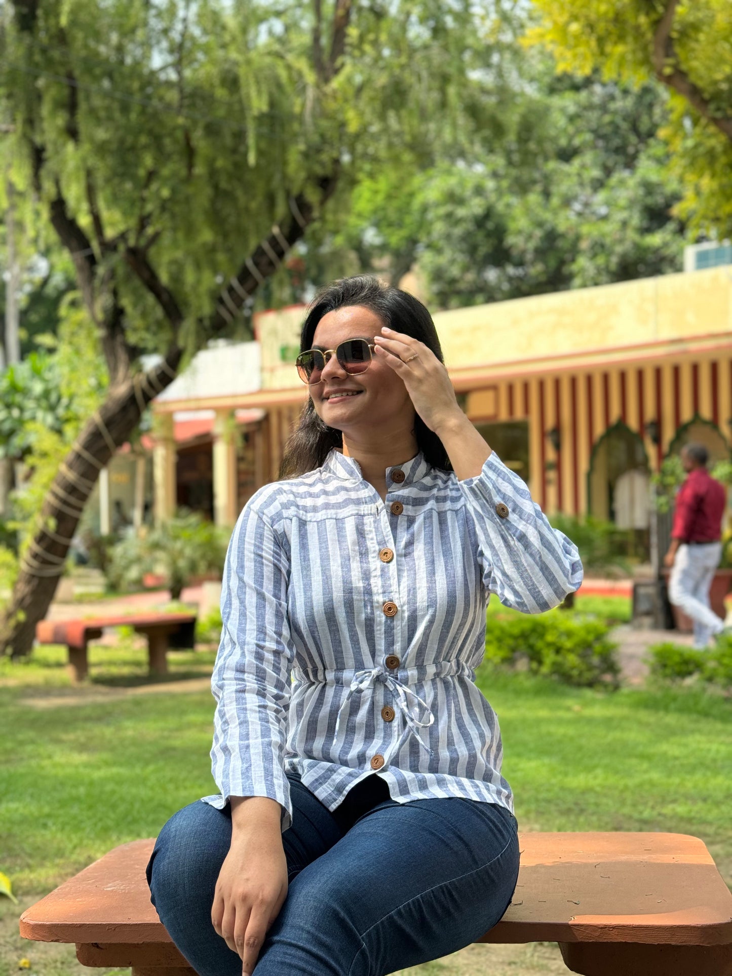 Striped Down Button Shirt