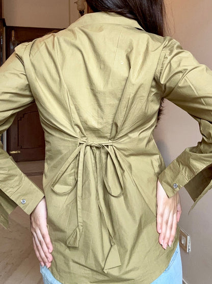 Princess Shirt - Butter Yellow/White/Olive