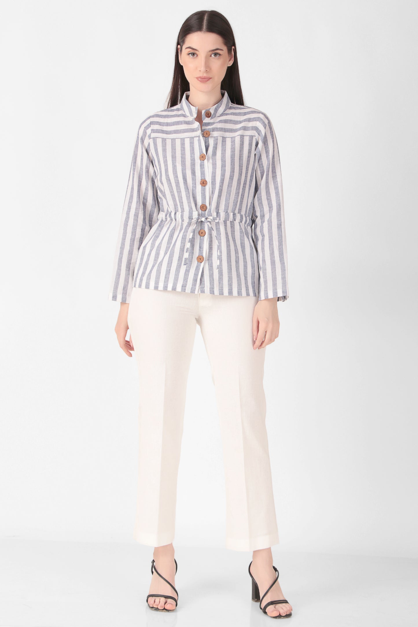 Striped Down Button Shirt