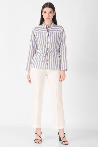 Striped Down Button Shirt