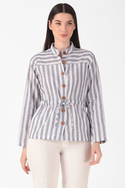 Striped Down Button Shirt