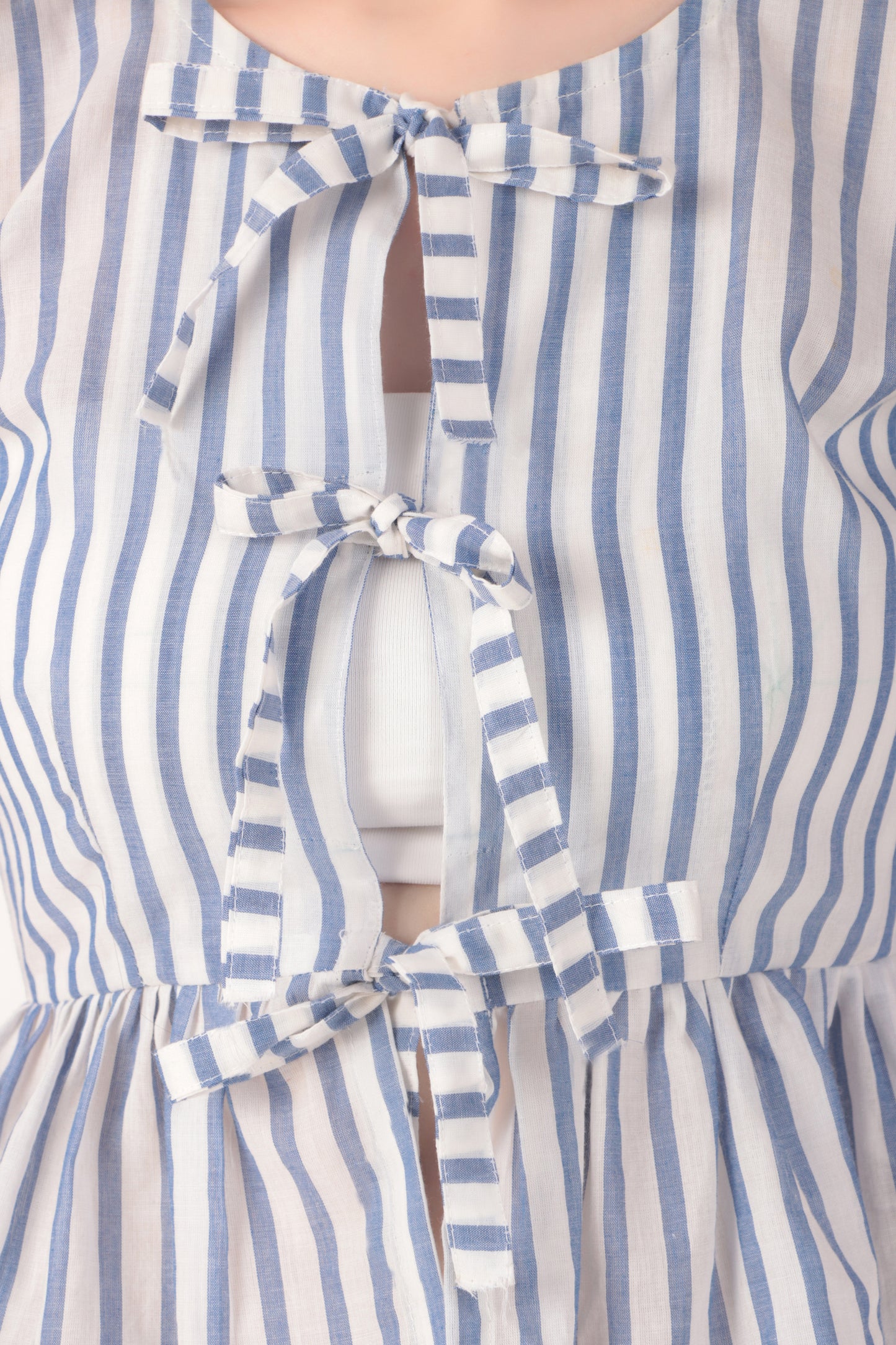 3 Knot Top - Blue Striped