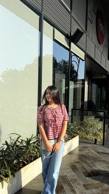 3 Knot Top - Red/Blue