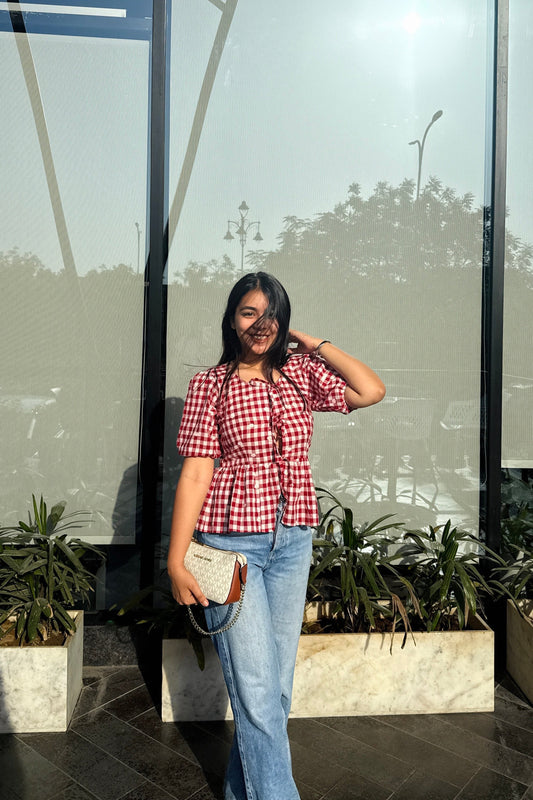 3 Knot Top - Red/Blue