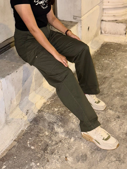 Straight Cargos - Olive/Beige