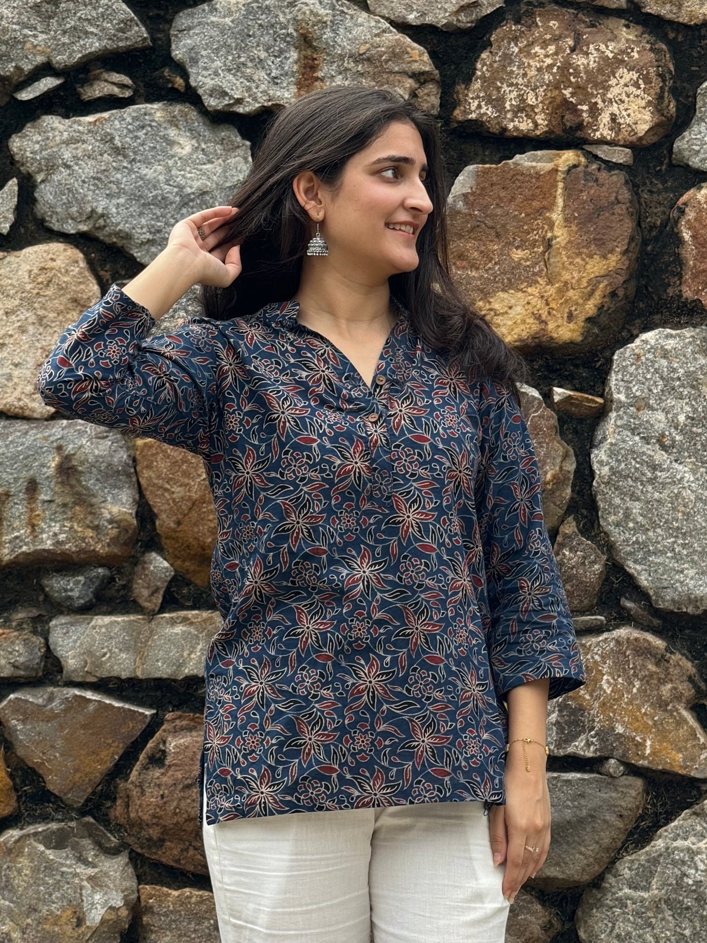 Ajrakh Cotton Printed Kurti