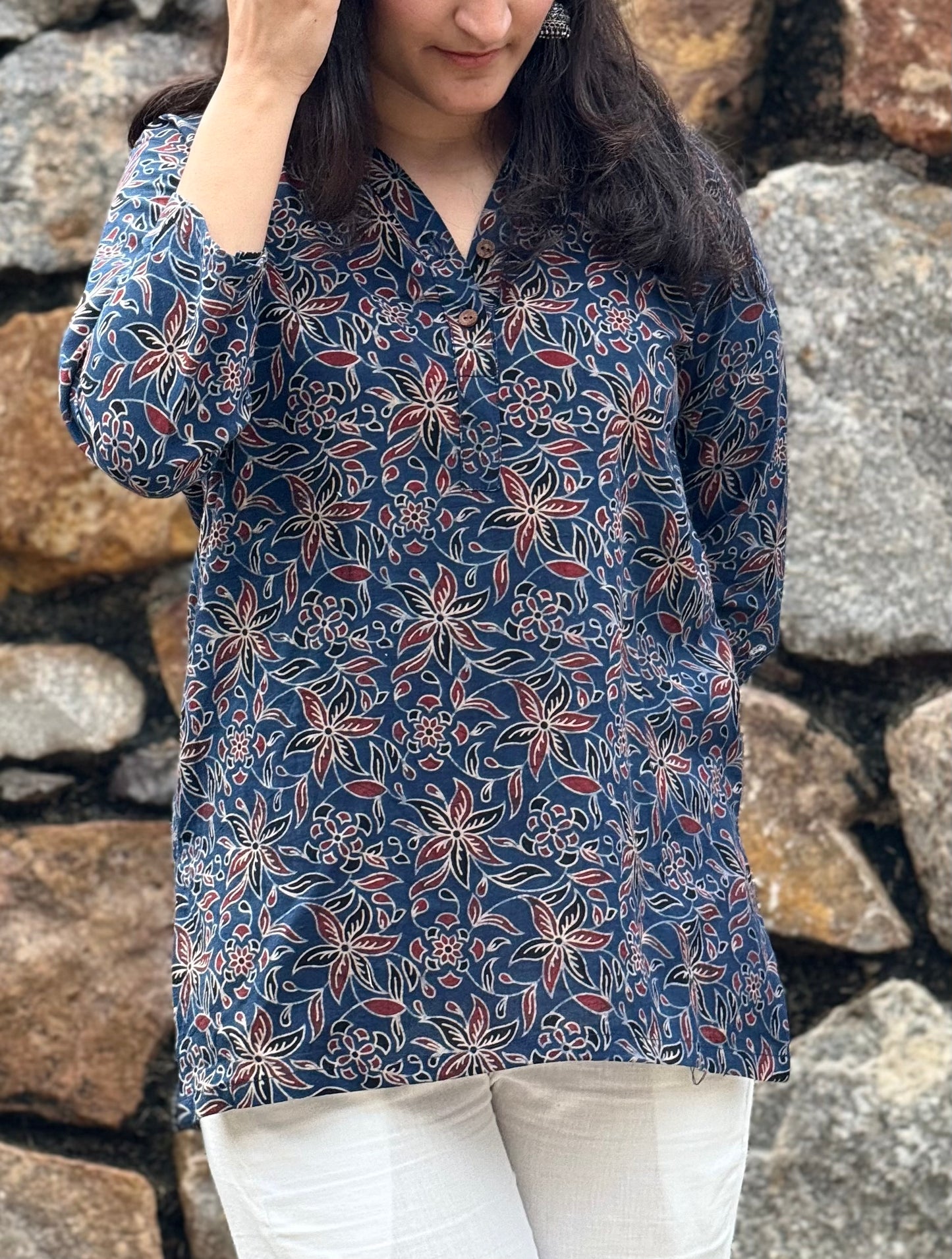 Ajrakh Cotton Printed Kurti