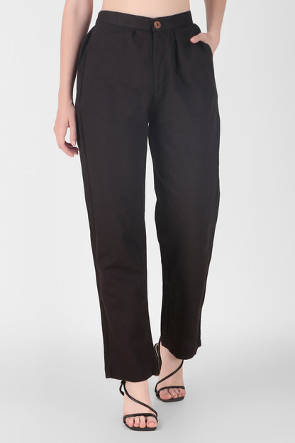 Everyday Linen Pants - Brown/White/Black