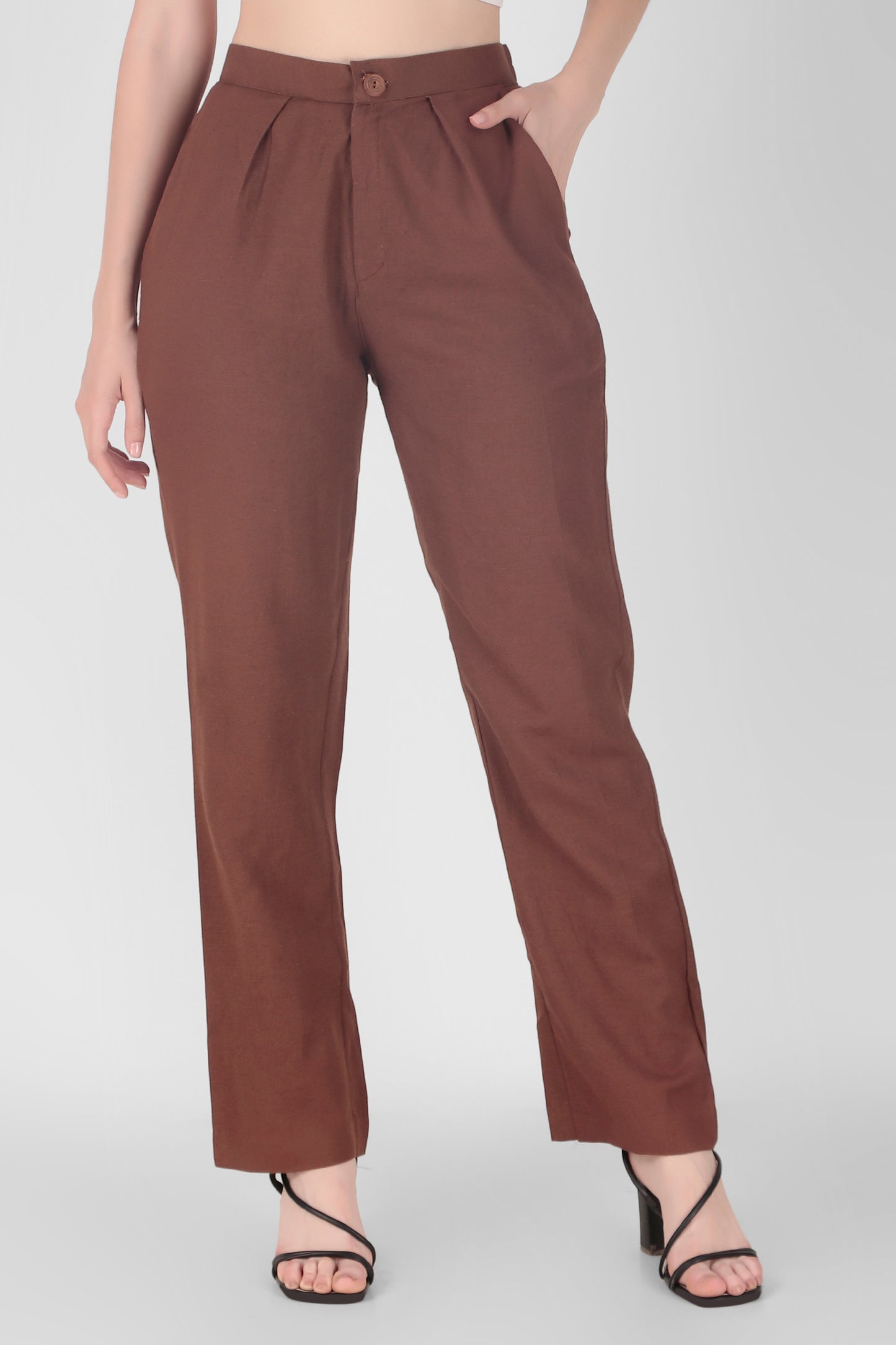 Everyday Linen Pants - Brown/White/Black