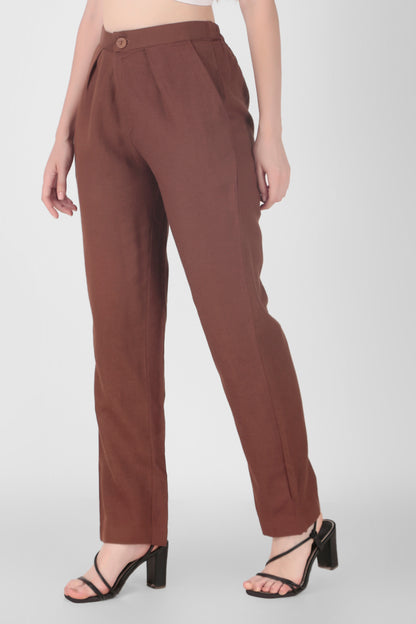 Everyday Linen Pants - Brown/White/Black