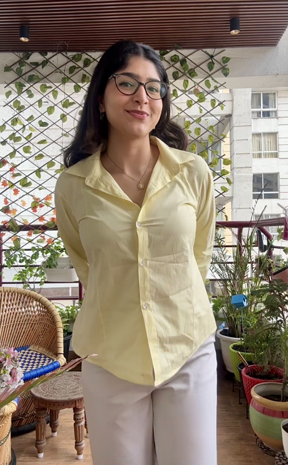 Princess Shirt - Butter Yellow/White/Olive