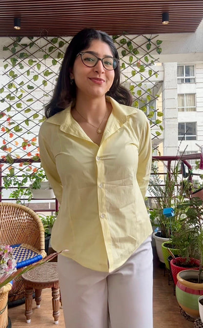 Princess Shirt - Butter Yellow/White/Olive
